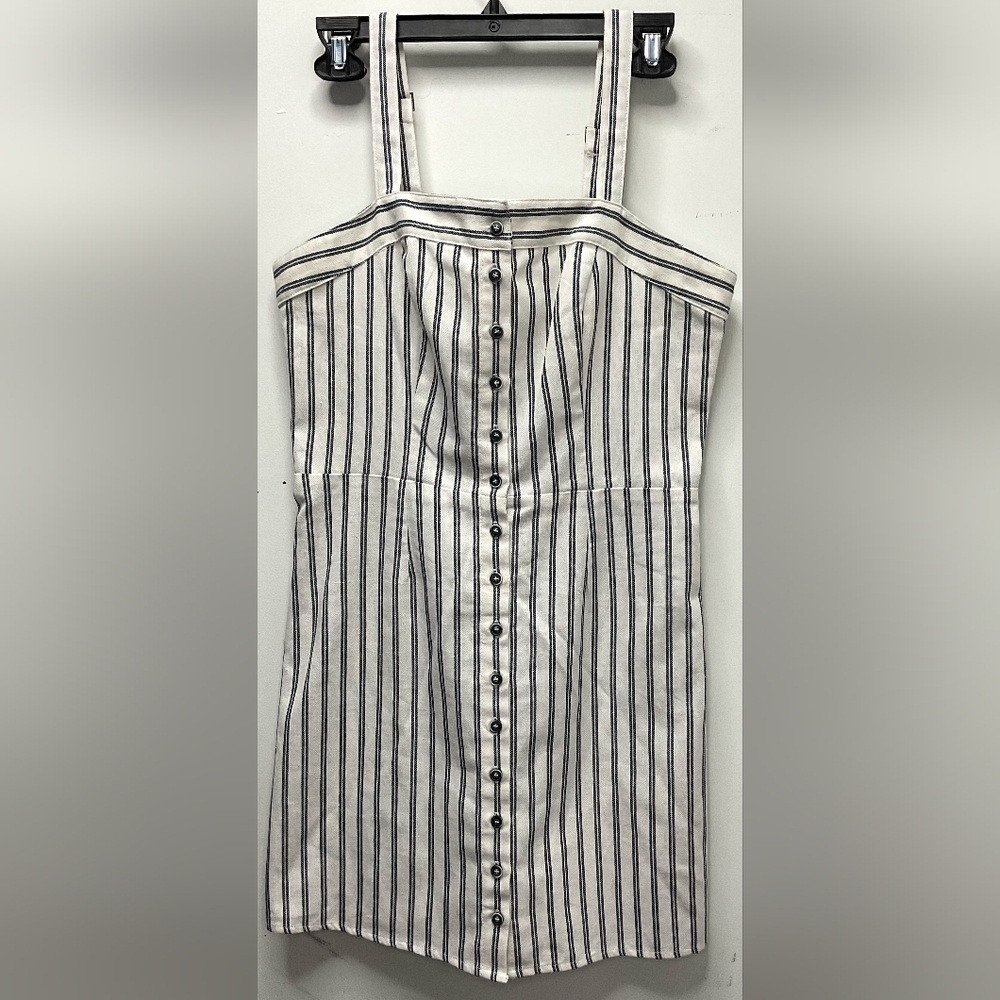 Tilly's Ivy and Main Mini Dress Blue and White Striped Button Down Size Large